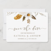 Waterverf Floral Wedding Save the Date Kaarten (Voorkant)