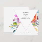 Waterverf Floral Wedding Save the Date Website (Voorkant / Achterkant)