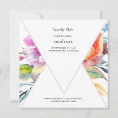 Waterverf Floral Wedding Save the Date Website (Voorkant)