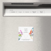 Waterverf Floral Wedding Save the Date Website Magneet (Insitu (Vaatwasser))