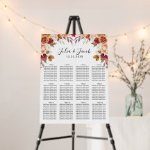 Waterverf Floral Wedding Seating Chart