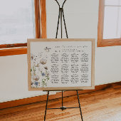 Waterverf Floral Wedding Seating Chart Poster