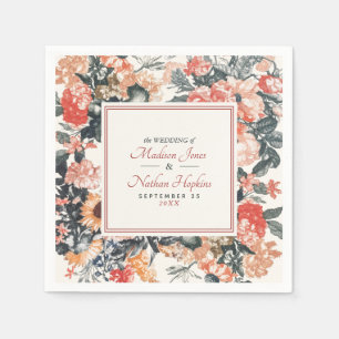  Waterverf Floral Wedding Servet