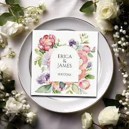 Waterverf Floral Wedding Servet