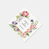Waterverf Floral Wedding Servet (Hoek)