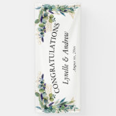 Waterverf Floral Wedding Spandoek (Verticaal)