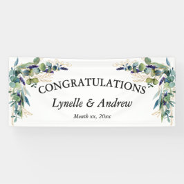 Waterverf Floral Wedding Spandoek