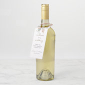 Waterverf Floral Wedding Summer Garden Flessenhanger (Schuin)