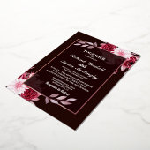 Waterverf Floral Wedding Summer Garden Folie Uitnodiging (Gedraaid)