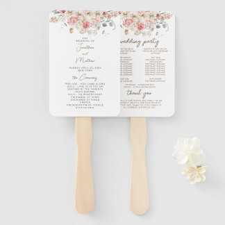 Waterverf Floral Wedding Summer Garden Handwaaier