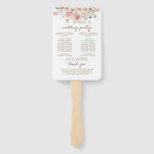 Waterverf Floral Wedding Summer Garden Handwaaier (Achterkant)