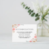 Waterverf Floral Wedding Summer Garden Informatiekaartje (Staand voorkant)