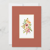 Waterverf Floral Wedding Summer Garden Kaart (Achterkant)