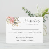 Waterverf Floral Wedding Summer Garden Kaart (Staand voorkant)