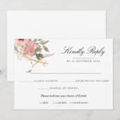 Waterverf Floral Wedding Summer Garden Kaart (Voorkant / Achterkant)