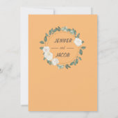 Waterverf Floral Wedding Summer Garden Kaart (Achterkant)