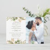 Waterverf Floral Wedding Summer Garden Kaart (Staand voorkant)