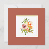 Waterverf Floral Wedding Summer Garden Kaart (Achterkant)