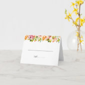 Waterverf Floral Wedding Summer Garden Kaart (Gele Bloem)