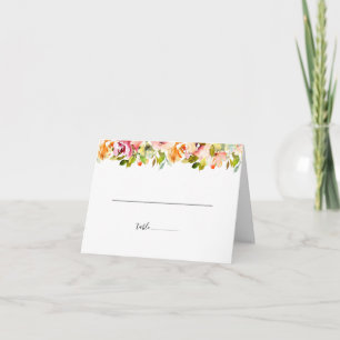 Waterverf Floral Wedding Summer Garden Kaart