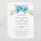 Waterverf Floral Wedding Summer Garden Kaart (Voorkant / Achterkant)