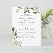 Waterverf Floral Wedding Summer Garden Kaart (Staand voorkant)