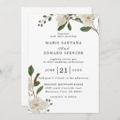 Waterverf Floral Wedding Summer Garden Kaart (Voorkant / Achterkant)