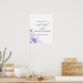 Waterverf Floral Wedding Summer Garden Poster (Keuken)