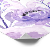 Waterverf Floral Wedding Summer Garden Poster (Hoek)