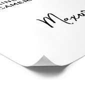 Waterverf Floral Wedding Summer Garden Poster (Hoek)