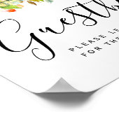 Waterverf Floral Wedding Summer Garden Poster (Hoek)