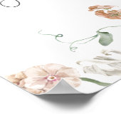 Waterverf Floral Wedding Summer Garden Poster (Hoek)