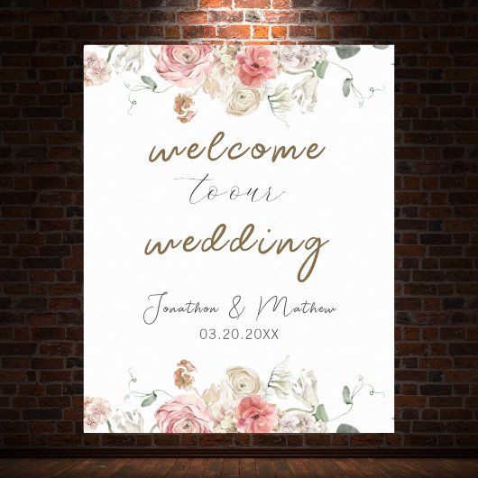 Waterverf Floral Wedding Summer Garden Poster