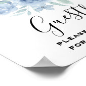 Waterverf Floral Wedding Summer Garden Poster (Hoek)