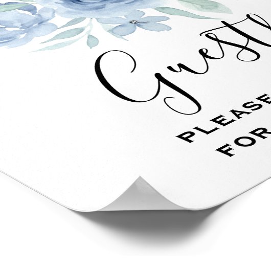 Waterverf Floral Wedding Summer Garden Poster (Hoek)