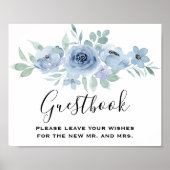 Waterverf Floral Wedding Summer Garden Poster (Voorkant)