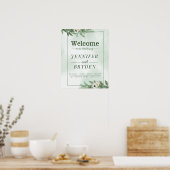 Waterverf Floral Wedding Summer Garden Poster (Keuken)