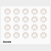 Waterverf Floral Wedding Summer Garden Ronde Sticker (Vel)