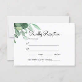 Waterverf Floral Wedding Summer Garden RSVP Kaartje