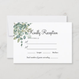 Waterverf Floral Wedding Summer Garden RSVP Kaartje