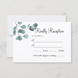Waterverf Floral Wedding Summer Garden RSVP Kaartje