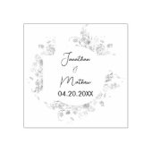 Waterverf Floral Wedding Summer Garden Rubberstempel (Afrduk)