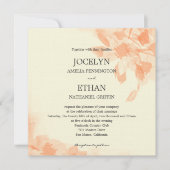 Waterverf Floral Wedding Uitnodiging (Voorkant)