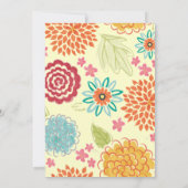 Waterverf Floral Wedding Uitnodiging (Achterkant)