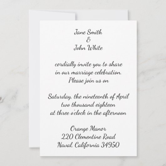 Waterverf Floral Wedding Uitnodiging (Achterkant)