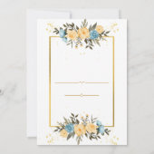 Waterverf Floral Wedding Uitnodiging (Achterkant)