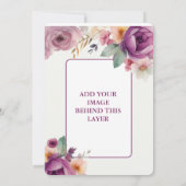 Waterverf Floral Wedding Uitnodiging (Achterkant)