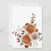 Waterverf Floral Wedding Uitnodiging (Achterkant)