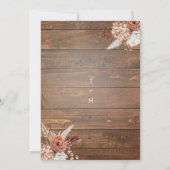 Waterverf Floral Wedding Uitnodiging (Achterkant)