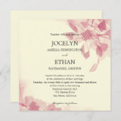 Waterverf Floral Wedding Uitnodiging (Voorkant / Achterkant)